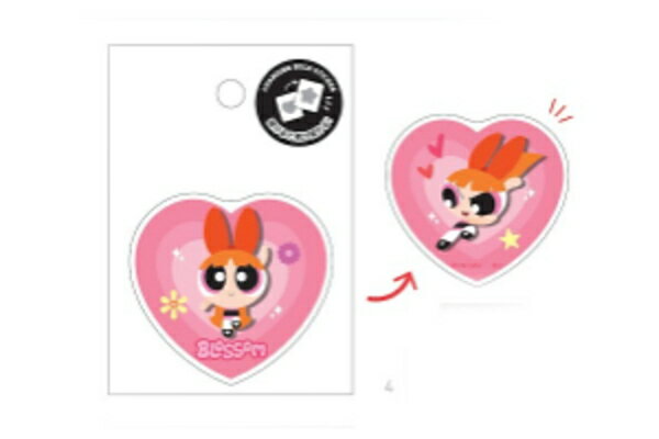 パワーパフガールズ　チェンジングデコステッカーブロッサム　パワパフ　アニメ　アメキャラ　シール　文房具　雑貨　グッズ　かわいい