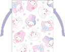 【送料無料】【サンリオキャラクターズ】まめ巾着【ホワイト】【白】【ガーリーポップハート】【マイメロディ】【50th】【ポーチ】【ケース】【小物入れ】【袋】【収納...