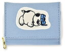 【スヌーピー】【SNOOPY】ファスナー3つ折り財布【ブルー】【青】【オラフ】【アップリケ】【ピーナッツ】【ウッドストック】【サイフ】【さいふ】【ウォレット】【折りたたみ】【コンパクト】【雑貨】【グッズ】【かわいい】
