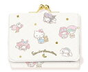 サンリオキャラクターズ コンパクト財布アイボリー 財布 サイフ さいふ ウォレット 折りたたみ コンパクト 子供 キッズ 雑貨 グッズ かわいい