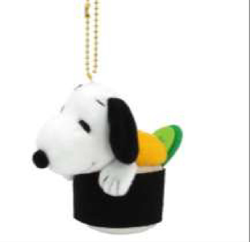 【送料無料】　スヌーピー　SNOOPY　寿司マスコットキーホルダーウニ軍艦　ピーナッツ　ウッドストック　すぬーぴー　人形　ドール　ぬいぐるみ　キーホルダー　キーリング　チャーム　鍵　雑貨　グッズ　かわいい(4)