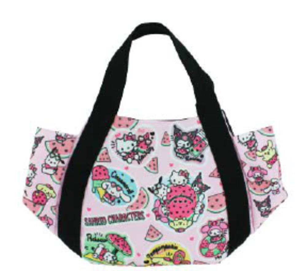 サンリオキャラクターズ　バルーンランチバッグスイカ　ハローキティ　マイメロディ　クロミ　シナモロ..