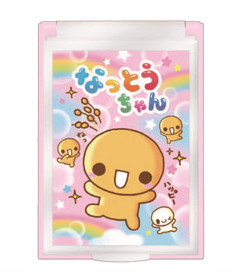 セット商品 3個入り 【日本製】 オリジナル Sサイズミラーなっとうちゃん 平成メモリー 鏡 折りたたみ メイク 化粧 コスメ 雑貨 グッズ かわいい