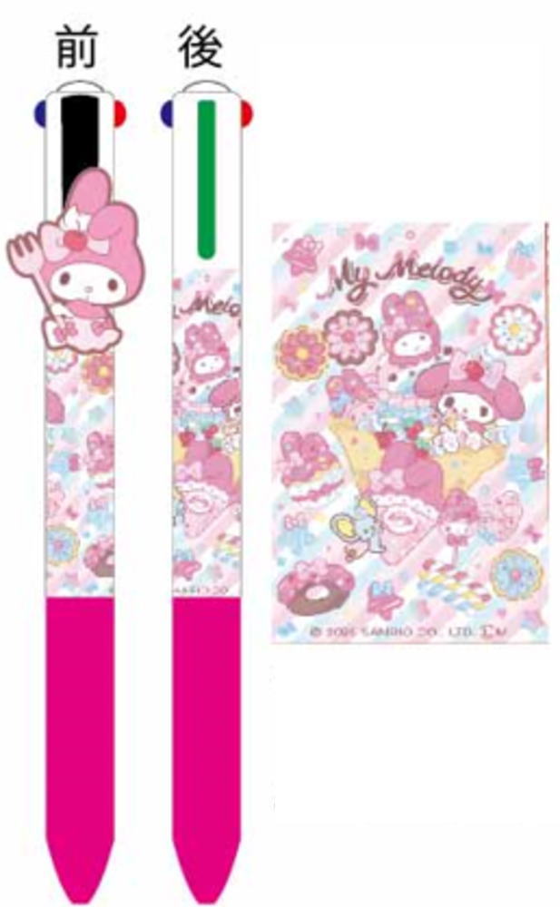 サンリオキャラクターズ　マスコット付き4色ボールペンスイーツマイメロ　ボールペン　筆記用具　文房..
