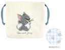 【送料無料】 トムとジェリー サガラ刺繍繍巾着ポーチトム ワーナー アニメ ケース 小物入れ 袋 収納 子供 キッズ 雑貨 グッズ かわいい