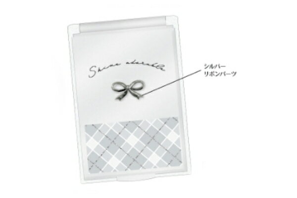 【送料無料】 セット商品 3個入り 【日本製】 オリジナル カードミラーS SHINE ADORABLE リボン 鏡 かがみ 手鏡 ミニミラー 折りたたみ ...