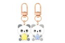 【送料無料】 オリジナル ぷちペアキーホルダーぱんたろず パンダ 動物 アニマル キーリング チャーム キーチェーン 鍵 ニコイチ お揃い 友達 フレンズ 雑貨 グッズ かわいい