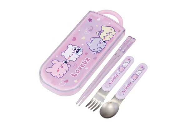 【送料無料】　　【日本製】　　らぶい〜ず　抗菌食洗機対応スライド式トリオセットすもっぴ　ぴょんち..