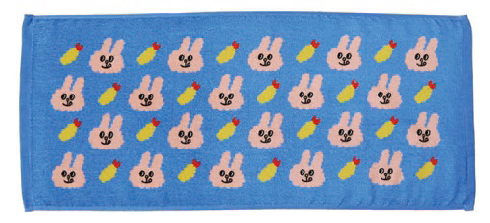 【送料無料】　　バニーコンビニ　フェイスタオルモグちゃんとえび天　ウサギ　動物　アニマル　たおる..