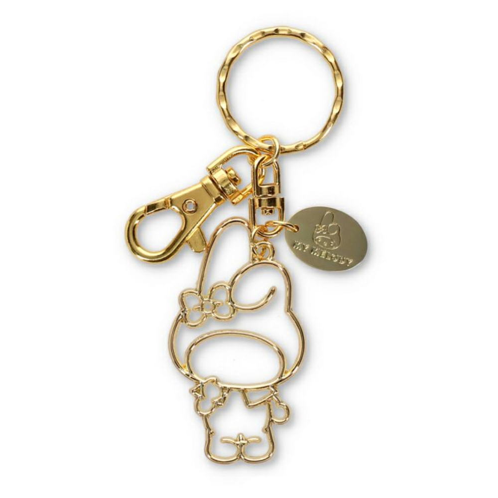 サンリオキャラクターズ　ゴールドキーホルダーマイメロディ　キーホルダー　キーリング　チャーム　鍵　雑貨　グッズ　かわいい