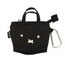 【送料無料】 miffy ミッフィー ミニトートキーケースブラック 黒 ウサギ ミッフィーちゃん ディック・ブルーナ 絵本 アニメ ポーチ 鍵入れ 収納 キーホルダー キーリング チャーム 雑貨 グッズ かわいい
