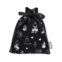【送料無料】 ムーミン Moomin メタリックプリント巾着ブラック 黒 リトルミイ アニメ 絵本 キャラクター ポーチ ケース 小物入れ 袋 収納 お出かけ ...