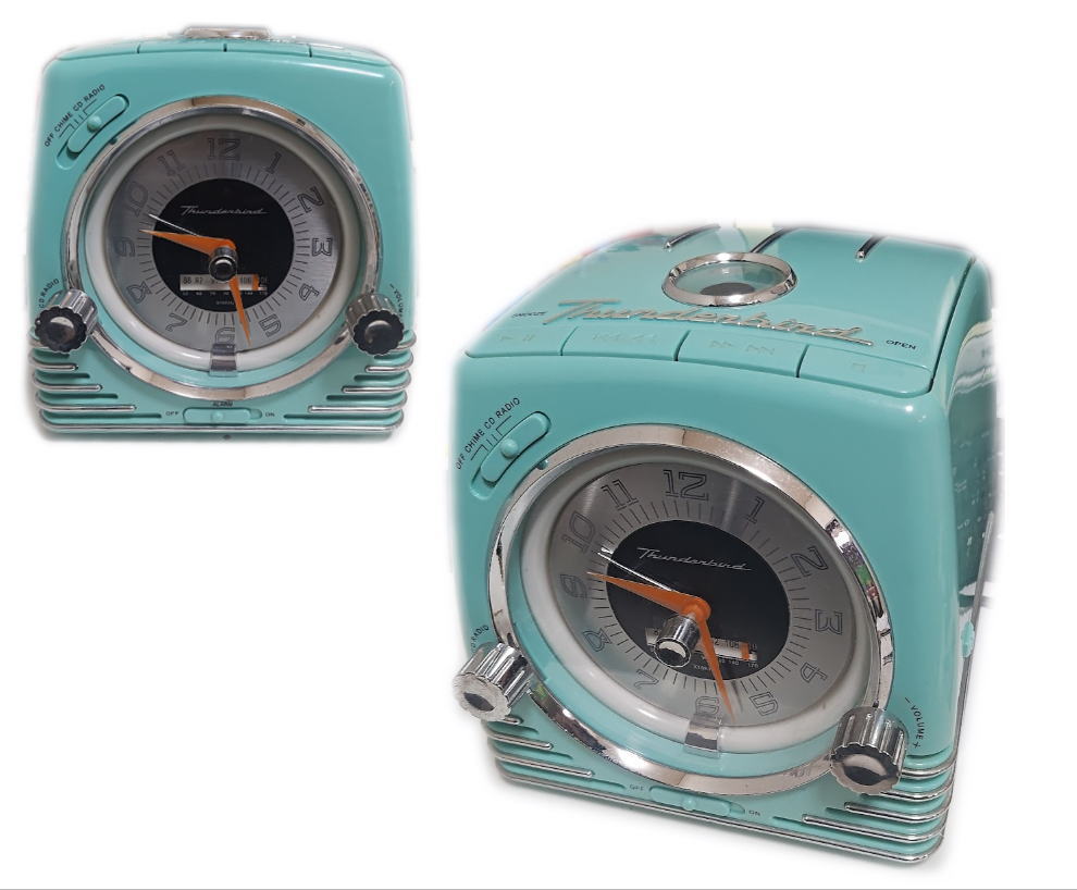 アメリカン雑貨 CDプレイヤー 時計 CD clock radioグリーン オブジェ アメリカ ラジオ 海外 CD clock オブジェクト 雑貨 アメリカ雑貨...