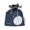 【送料無料】 星の王子さま 巾着袋ネイビー 紺 絵本 ポーチ ケース 小物入れ 袋 収納 お出かけ アウトドア 雑貨 グッズ かわいい