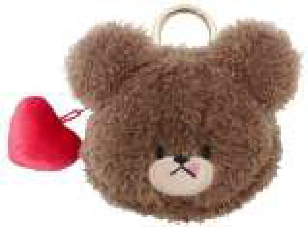 【送料無料】　　くまのがっこう　フェイスミニポーチジャッキーズチョコレート　くま　ジャッキー　が..