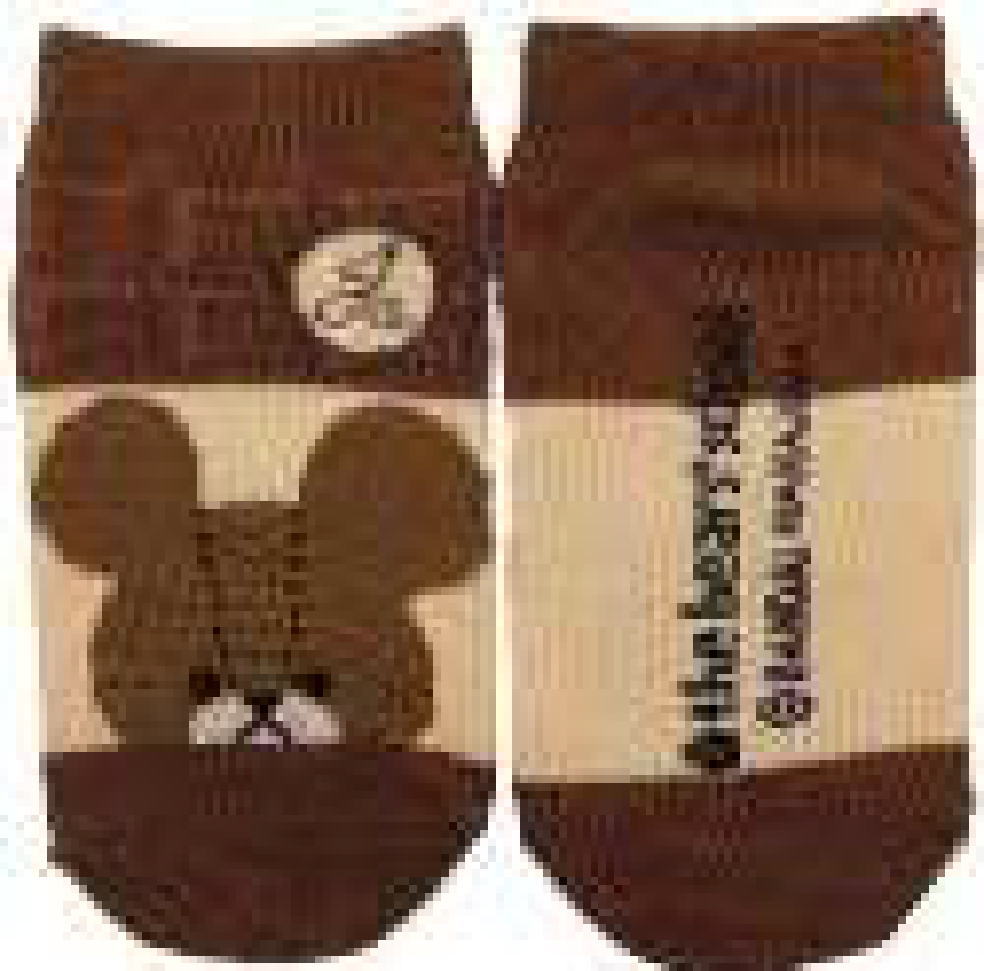 【送料無料】　　くまのがっこう　キッズソックスブラウン　茶　ジャッキーズチョコレート　くま　ジャッキー　がっこう　学校　キャラ　絵本　靴下　くつした　くつ下　子供　キッズ　ファッション　雑貨　グッズ　かわいい