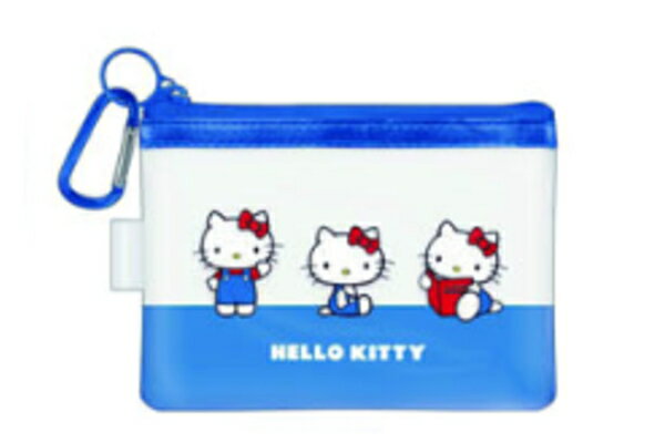 サンリオキャラクターズ　カラビナ付きクリアポーチ9　ハローキティ　ケース　小物入れ　収納　メイク　化粧　コスメ　雑貨　グッズ　かわいい