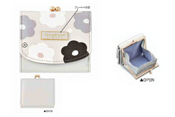 オリジナル 三つ折り財布ハンサムフラワー 花 サイフ 財布 さいふ 折りたたみ コンパクト 女の子 レディース 女性 雑貨 グッズ かわいい