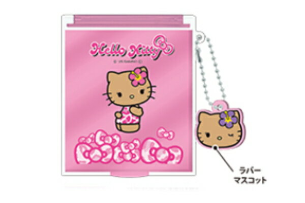 【サンリオキャラクターズ】【日焼けシリーズ】マスコット付きMサイズミラー【リボン】【ハローキティ】【鏡】【かがみ】【折りたたみ】【メイク】【化粧】【コスメ】【雑貨】【グッズ】【かわいい】のサムネイル