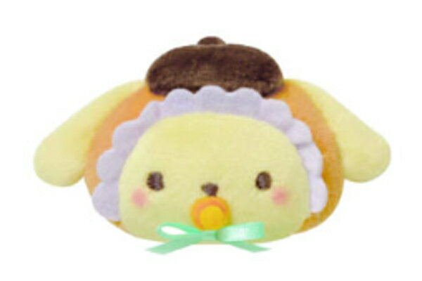サンリオキャラクターズ　ぬいぐるみバッジベビー　ポムポムプリン　バッチ　バッジ　チャーム　飾り　..