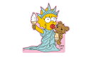 【ザ・シンプソンズ】【The Simpsons】アウトドアステッカー【自由の女神】【マギー】【シンプソンズ】【アメリカ】【キャラクター】【アニメ】【シール】【スーツケース】【パソコン】【バイク】【自転車】【スケボー】【雑貨】【グッズ】【かわいい】