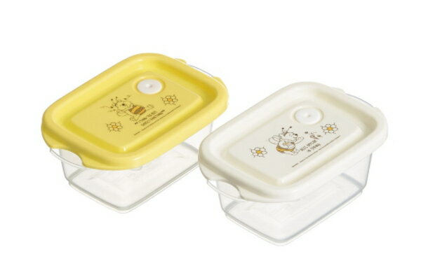 【送料無料】　　【日本製】　　ディズニーキャラクター　抗菌シールボックス2Pセット240ml 　くまのプーさん　映画　弁当箱　フードコンテナ　保存容器　キッチン　遠足　アウトドア　子供　キッズ　2個入り　雑貨　グッズ　かわいい　TE