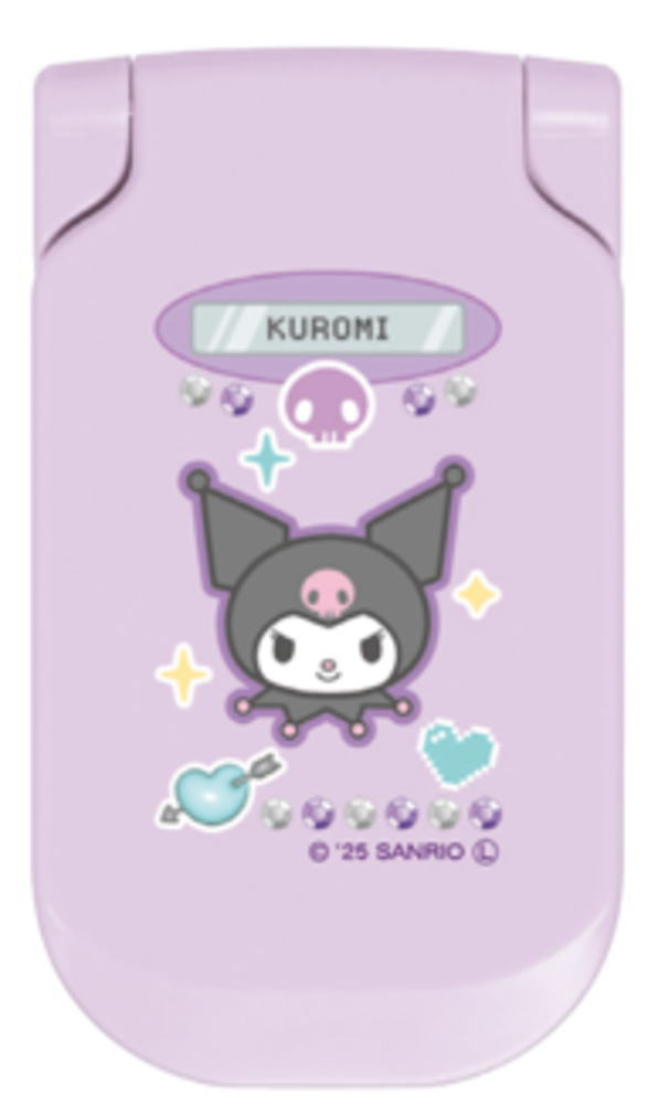サンリオキャラクターズ ガラケー型コンパクトミラークロミ 鏡 折りたたみ メイク 化粧 コスメ 雑貨 グッズ かわいい