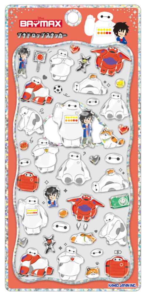 【送料無料】　ディズニーキャラクター　プチドロップステッカーベイマックス　アニメ　映画　シール　プチ　ミニ　ワンポイント　文房具　雑貨　グッズ　かわいいのサムネイル
