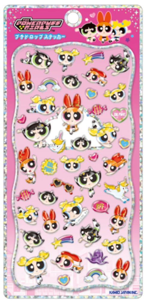 【送料無料】　パワーパフガールズ　プチドロップステッカーパワパフ　アメキャラ　アニメ　シール　プチ　ミニ　ワンポイント　文房具　雑貨　グッズ　かわいいのサムネイル