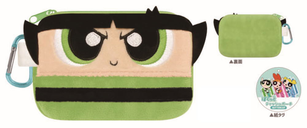 パワーパフガールズ ぱくっとティッシュポーチバターカップ パワパフ アメキャラ アニメ ケース 小物入れ 収納 メイク 化粧 コスメ 雑貨 グッズ かわいい