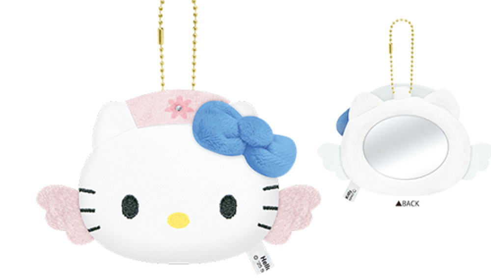 【送料無料】 サンリオキャラクターズ ぬいぐるみミラーナース ハローキティ ファンタジーエンジェル 鏡 かがみ キーホルダー キーリング マスコット 人形 ドー...