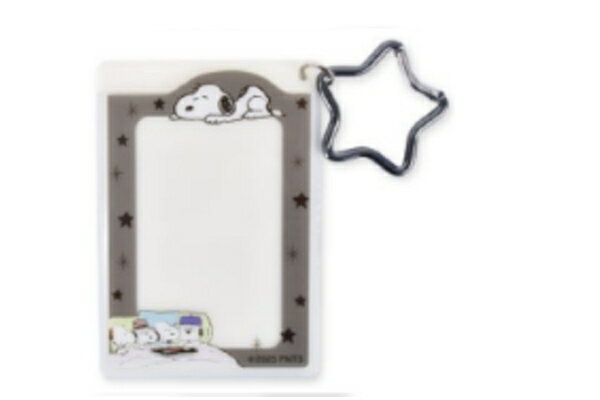 スヌーピー　SNOOPY　シングルクリアパスケースグレー　ブラザー　刺繍繍　ピーナッツ　カバー　ポーチ　定期入れ　カード入れ　収納　通勤　通学　雑貨　グッズ　かわいい