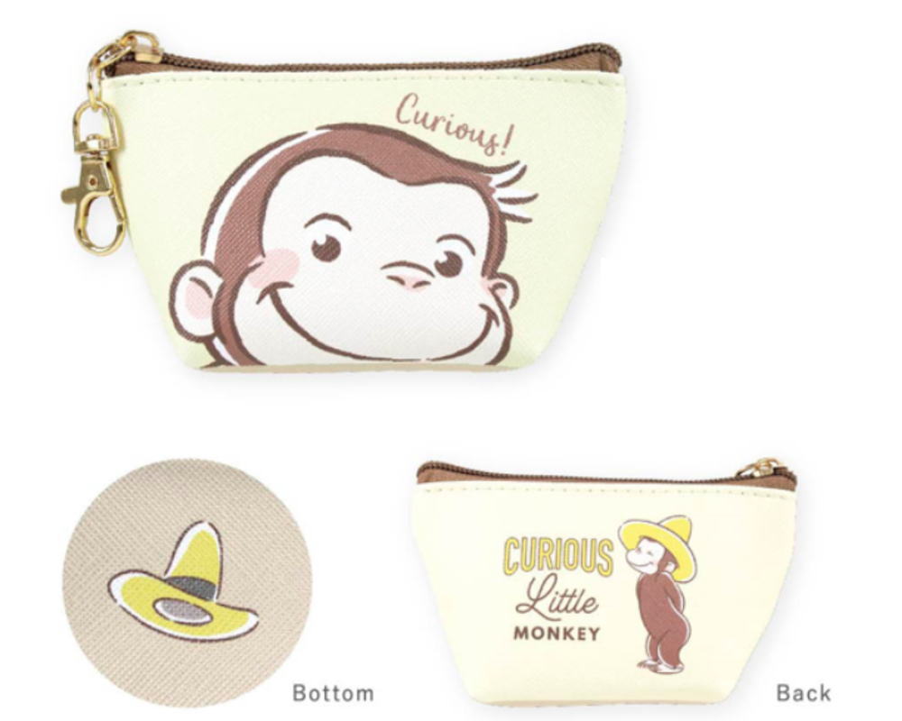 【送料無料】　おさるのジョージ　ナチュラルライフシリーズ　三角ミニポーチアップ　ひとまねこざる　..