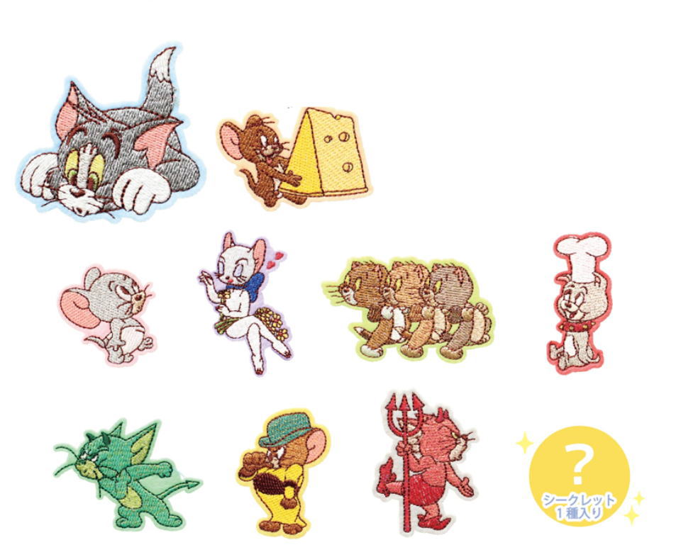 【単品】 【くじ】 トムとジェリー Tom and Jerry シークレットキラキラ刺繍ステッカートム ジェリー ワーナー アニメ ステッカー シール 文房具 【クジ】 ランダム 雑貨 グッズ かわいい