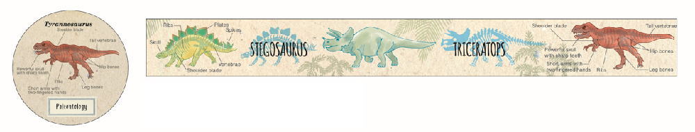 【5個セット】　【セット】　【セット商品】　オリジナル　マスキングテープ古生物学　STUDY HOLIC　テ..