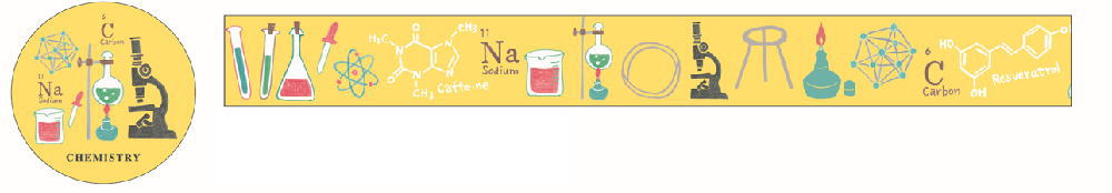 【送料無料】　【5個セット】　【セット】　【セット商品】　オリジナル　マスキングテープ化学　STUDY HOLIC　テープ　マステ　ステッカー　シール　文房具　雑貨　グッズ　かわいい