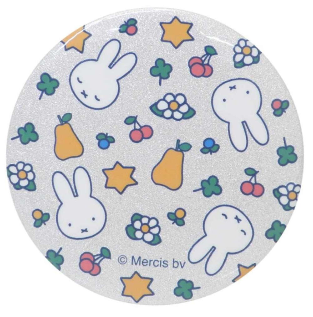 日本製 miffy ミッフィー クローバーポップシリーズ 缶ミラー大ウサギ ディック・ブルーナ 絵本 アニメ かがみ 鏡 メイク 化粧 コスメ 雑貨 グッズ か...
