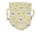 【送料無料】 miffy ミッフィー ドリーミーシリーズ 巾着アイボリー ウサギ ディック・ブルーナ ポーチ ケース 小物入れ 袋 収納 子供 キッズ お出かけ...