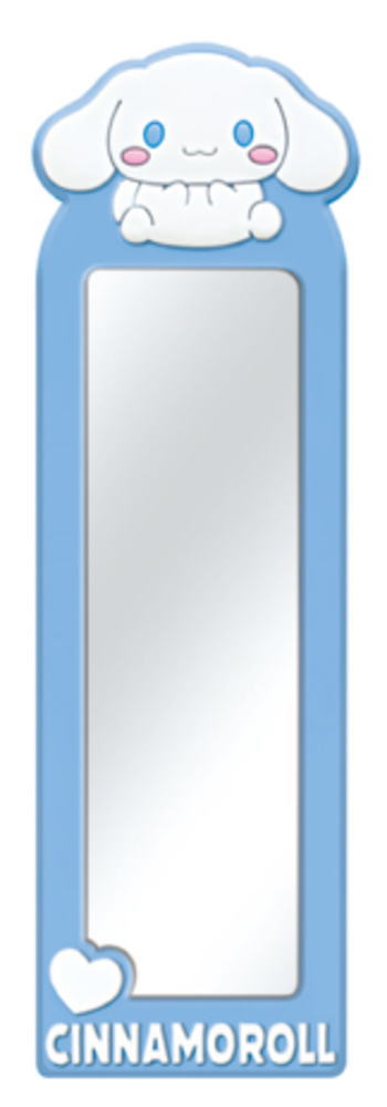 サンリオキャラクターズ スリムラバーミラーシナモロール シナモン 鏡 かがみ メイク 化粧 コスメ 雑貨 グッズ かわいい