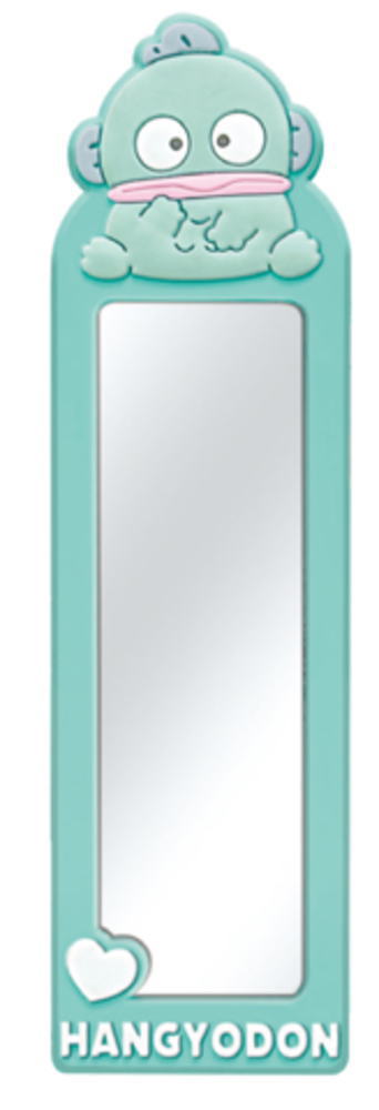 サンリオキャラクターズ スリムラバーミラーハンギョドン 鏡 かがみ メイク 化粧 コスメ 雑貨 グッズ かわいい