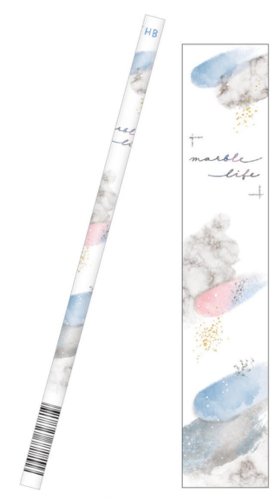 20本セット セット セット商品 日本製 オリジナル マット軸鉛筆HB マーブルライフ えんぴつ ペンシル 筆記用具 文房具 学校 勉強 雑貨 グッズ かわいい