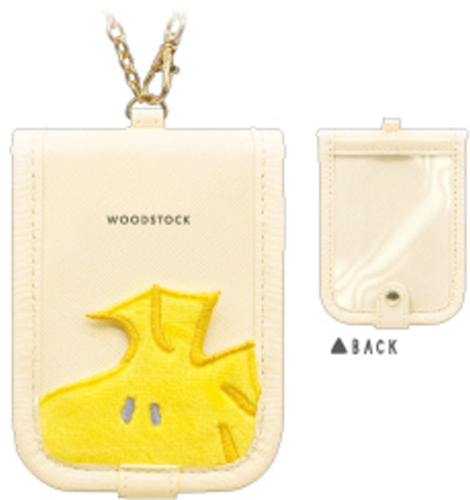 【送料無料】　スヌーピー　SNOOPY　パスケースウッドストック　ピーナッツ　すぬーぴー　アニメ　キャラクター　ポーチ　カバー　定期入れ　カード入れ　通勤　通学　雑貨　グッズ　かわいい