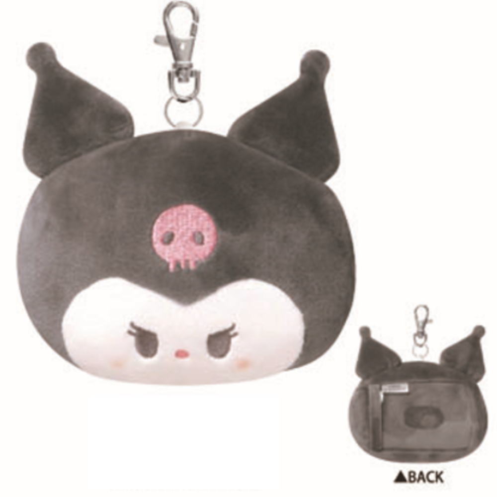 【送料無料】　サンリオキャラクターズ　ぬいぐるみパスケースクロミ　ポーチ　定期入れ　カード入れ　収納　マスコット　通勤　通学　雑貨　グッズ　かわいい