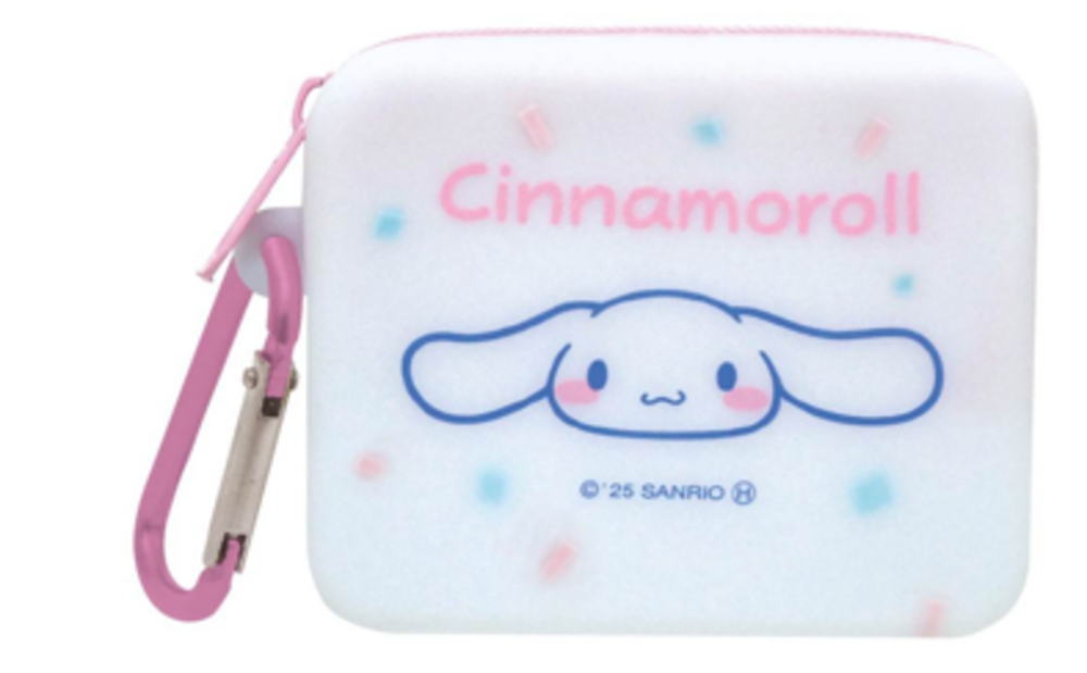 【サンリオキャラクターズ】シリコンミニカラビナポーチ【シナモロール】【シナモン】【コインケース】【小銭入れ】【小物入れ】【収納】【メイク】【化粧】【コスメ】【キーホルダー】【キーリング】【雑貨】【グッズ】【かわいい】(3)