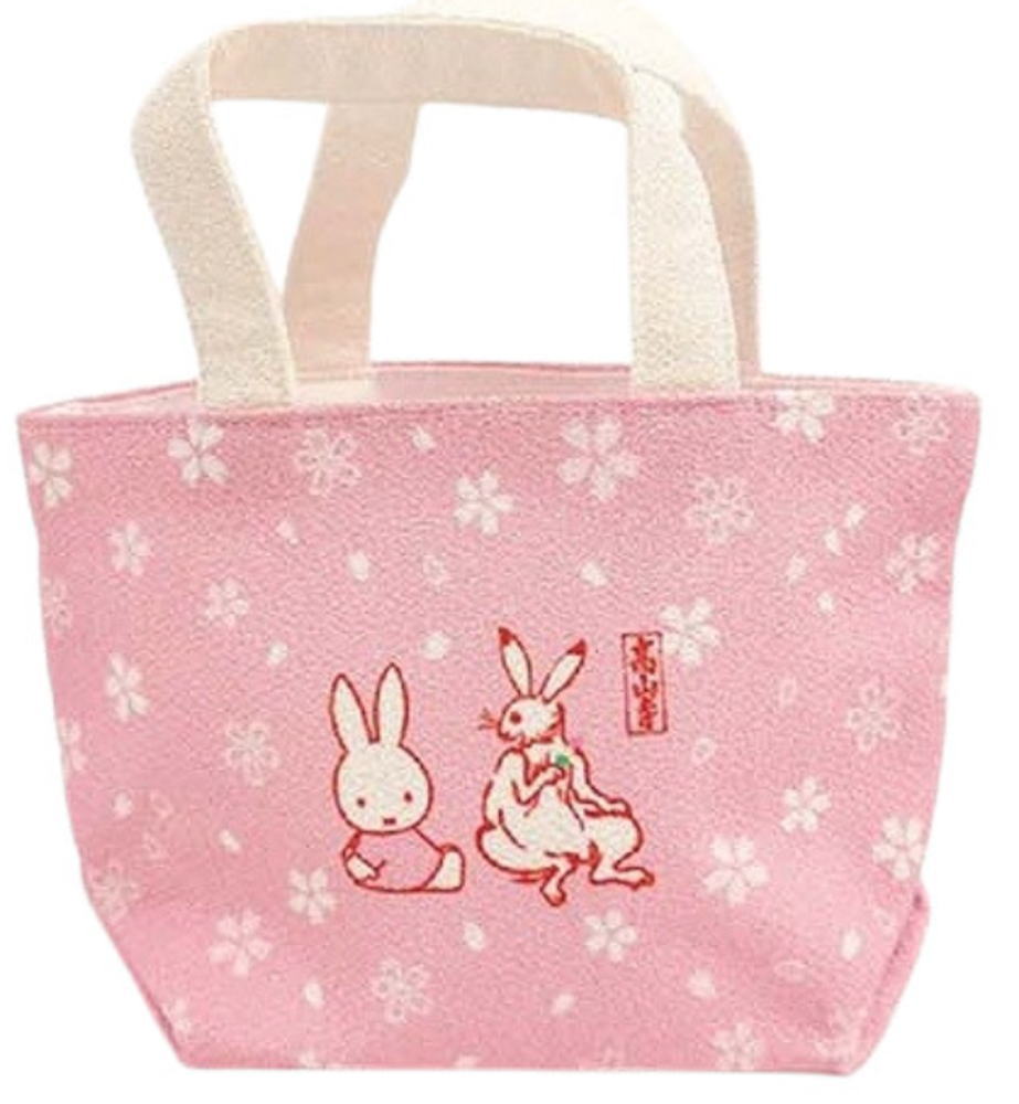 【送料無料】　【日本製】　miffy×鳥獣戯画　ミニトートバッグD　ミッフィー　コラボ　かばん　カバン　鞄　収納　お出かけ　アウトドア　雑貨　グッズ　かわいい(4)