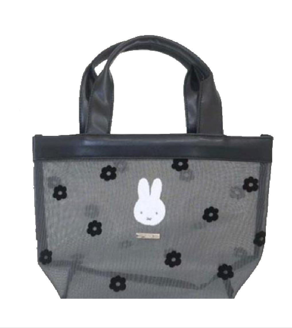 miffy　ミッフィー　モノクロシリーズ　トートバッグブラック　黒　ディック・ブルーナ　絵本　アニメ..