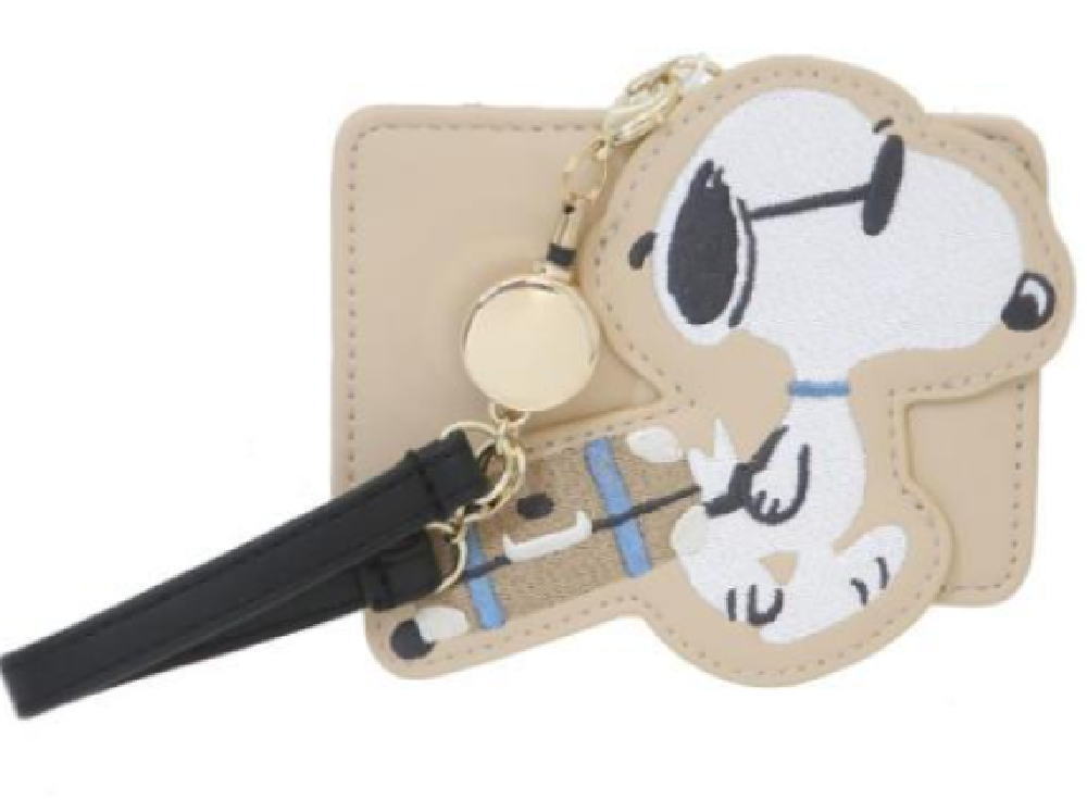 スヌーピー　SNOOPY　journeyシリーズ　シングルパスケースジョー・クール　ピーナッツ　ウッドストック　すぬーぴー　アニメ　キャラクター　ポーチ　定期入れ　カード入れ　収納　通勤　通学　雑貨　グッズ　かわいい