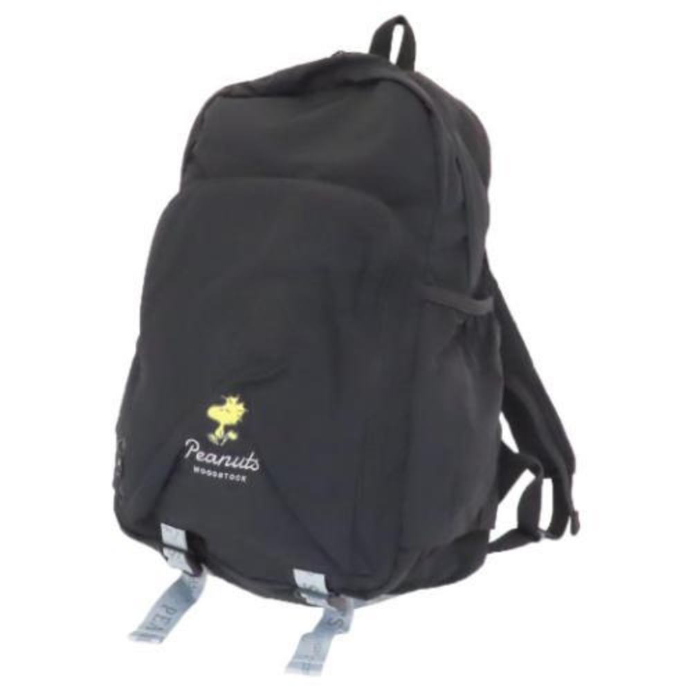 楽天AOIデパートスヌーピー　SNOOPY　パッカブルリュックブラック　黒　ウッドストック　ピーナッツ　すぬーぴー　アニメ　キャラクター　かばん　カバン　バッグ　バックパック　収納　レディース　女性　お出かけ　アウトドア　雑貨　グッズ　かわいい