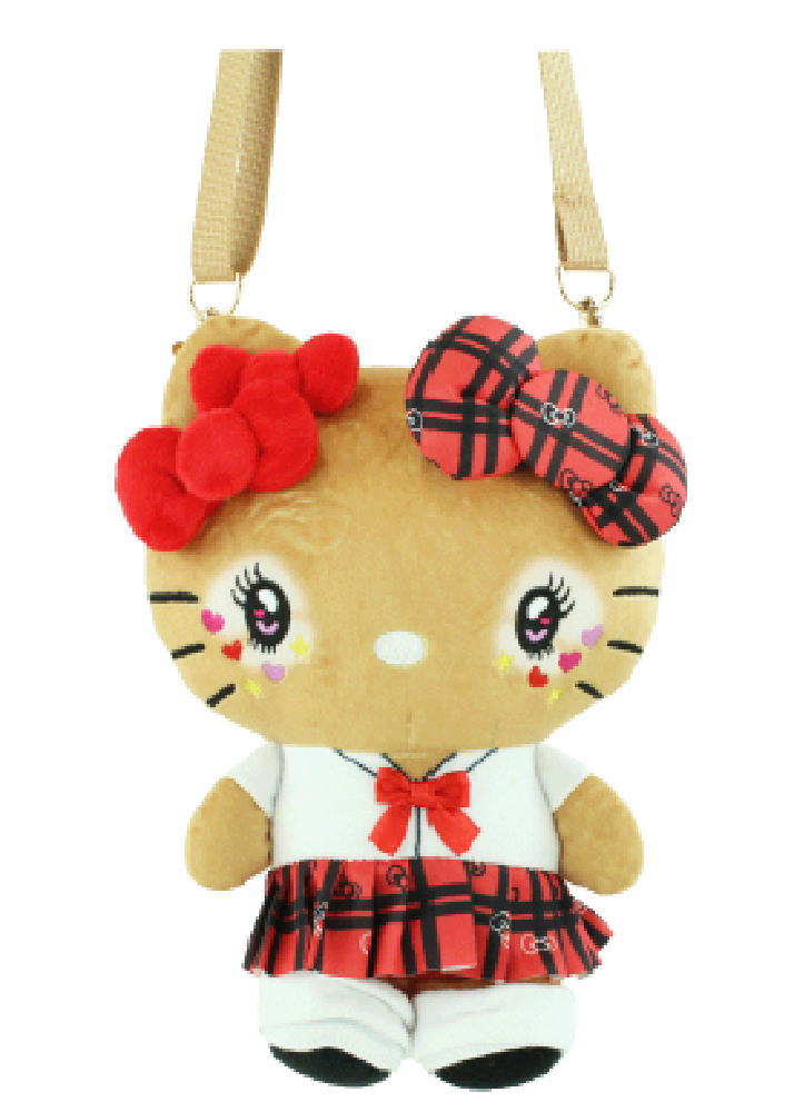 サンリオキャラクターズ　コギャルシリーズ　ミニショルダーポーチ制服柄　ハローキティ　平成レトロ　..