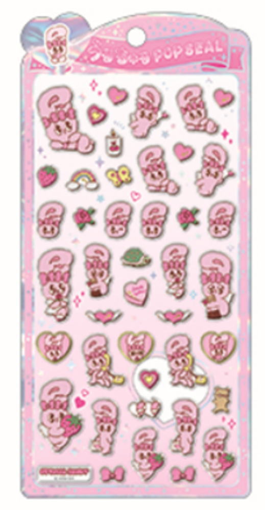 【送料無料】　エスターバニー　うるちゅるポップシールリボンバニー　ウサギ　動物　アニマル　ステッカー　シール　ミニ　プチ　ワンポイント　文房具　雑貨　グッズ　かわいいのサムネイル